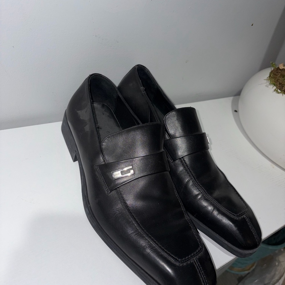 Men's Black Leather Loafers
